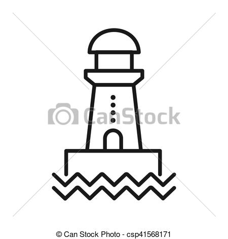 450x470 Lighthouse Vector Illustration Design.