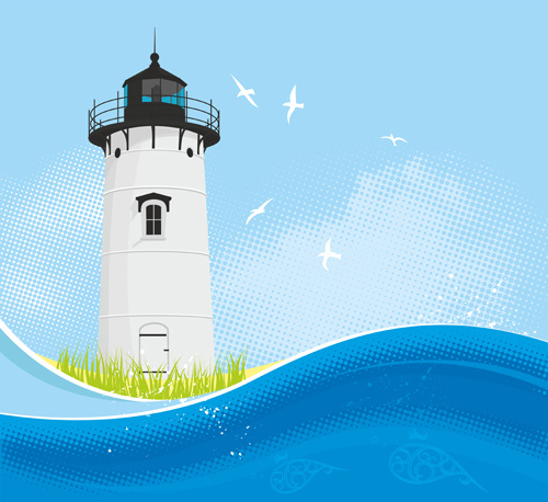 500x458 Set Of Lighthouse Vector Free Vector In Encapsulated Postscript