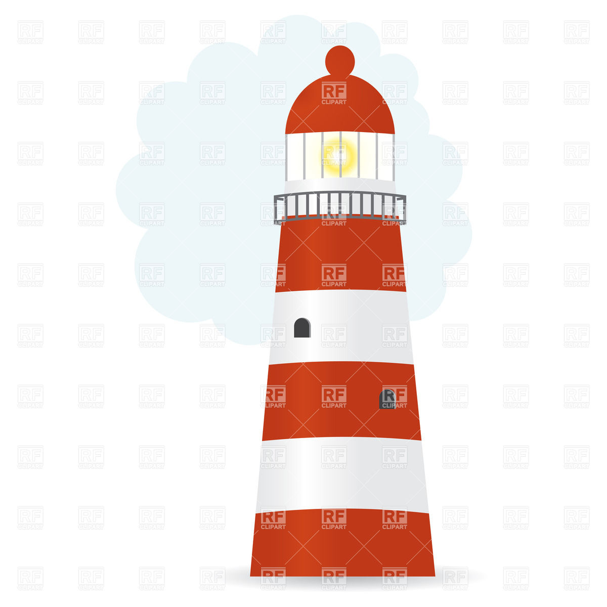 1200x1200 Striped Lighthouse Vector Image Vector Artwork Of Architecture