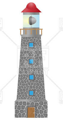 211x400 Old Stone Lighthouse Vector Image Vector Artwork Of Architecture