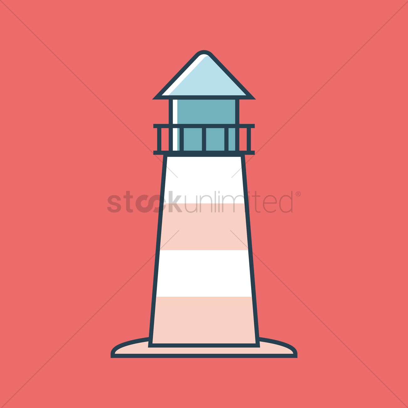 1300x1300 Free Lighthouse Vector Image