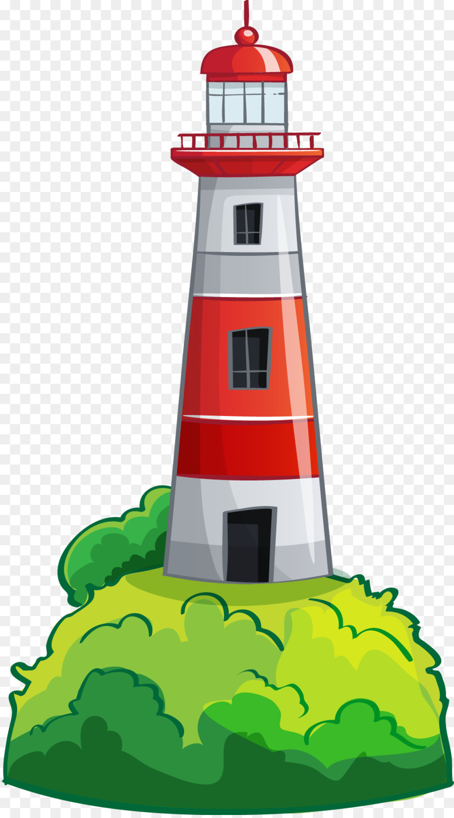 900x1620 Cartoon Sea Lighthouse Illustration