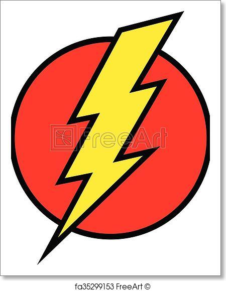 450x580 Free Art Print Of Lightning Bolt Vector Icon Freeart Fa35299153
