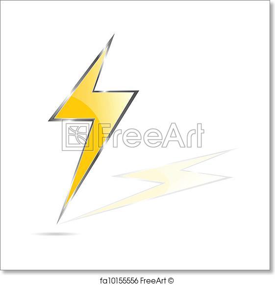 561x581 Free Art Print Of Lightning Bolt Vector Illustration. Lightning