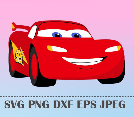 569x496 Svg Lightning Mcqueen Cars3 Vector Layered Cut File Silhouette