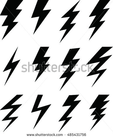 386x470 Drawn Lightning Vector 3369981