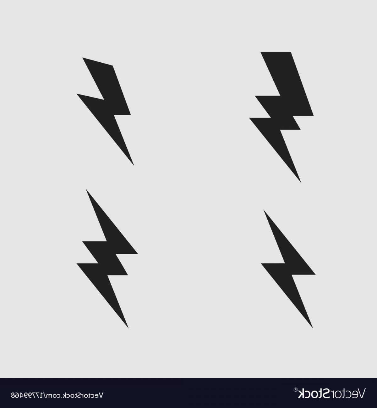 1200x1296 Lightning Bolt Flat Icons Set Vector Sohadacouri