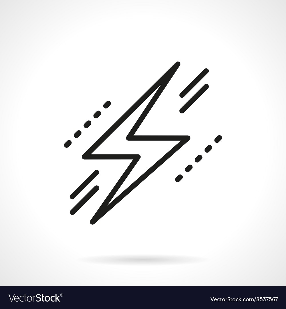 1000x1080 Lightning Bolt Symbol Black Line Icon Vector 8537567 20 Graphic