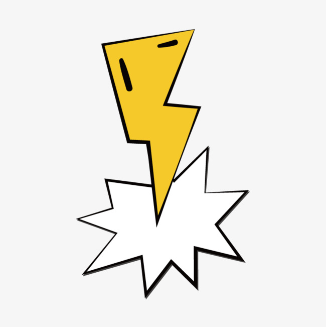 650x651 Lightning Explosion Box Vector Material, Lightning Vector