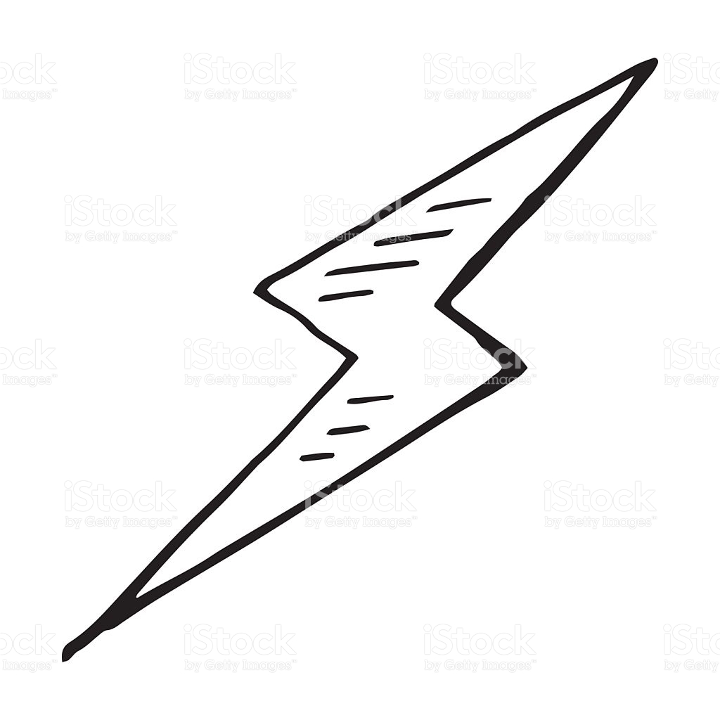 1024x1024 Drawn Lightning Vector