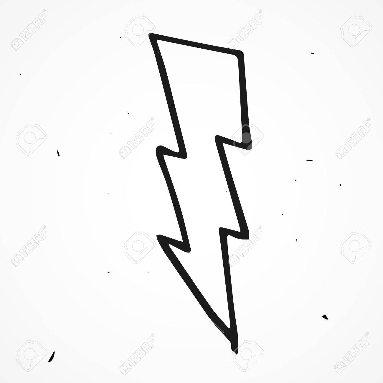 1300x1300 Drawn Lightning Vector