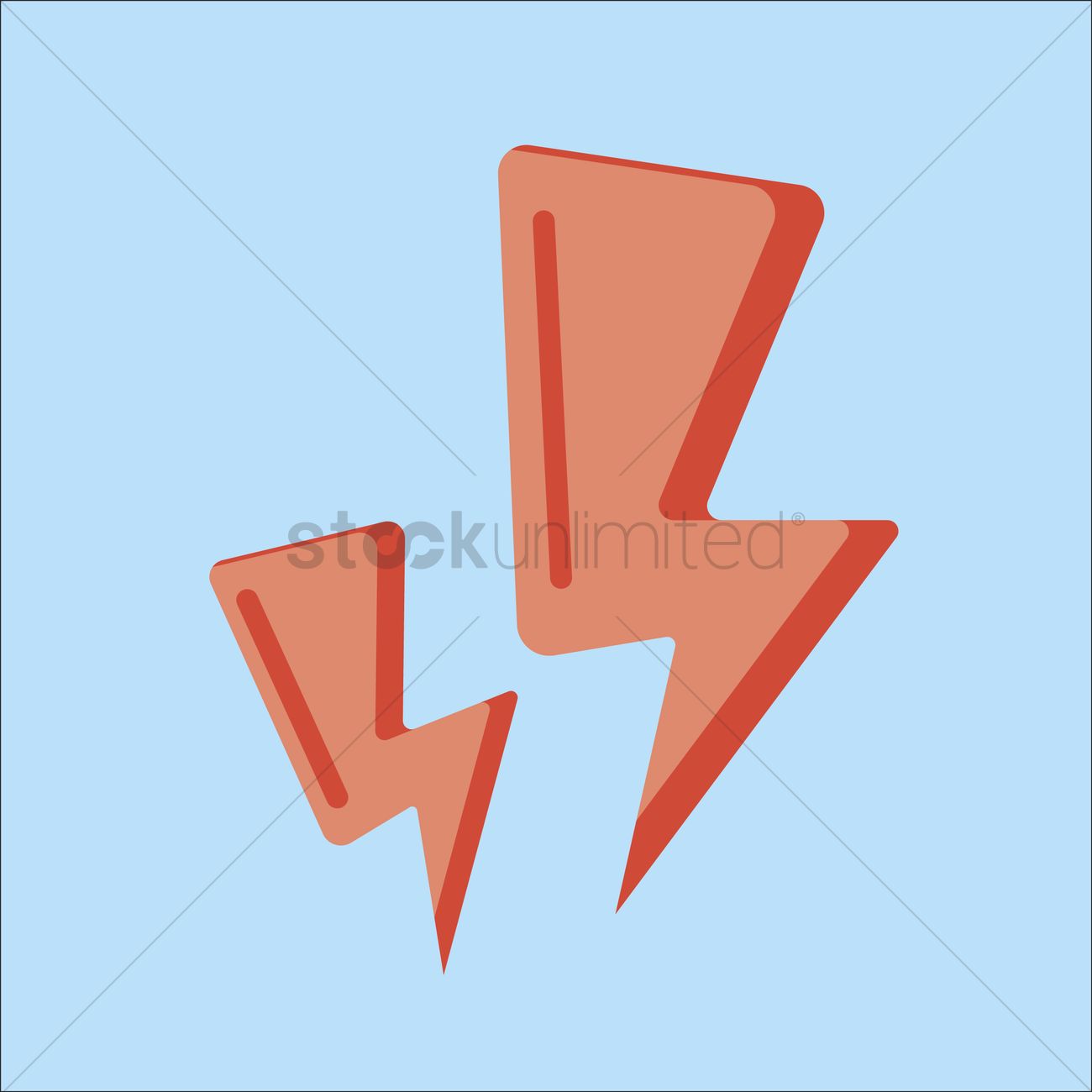 1300x1300 Free Lightning Vector Image