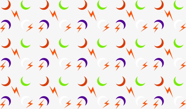 650x381 Vector Moon Lightning Pattern, Moon, Lightning, Vector Png And
