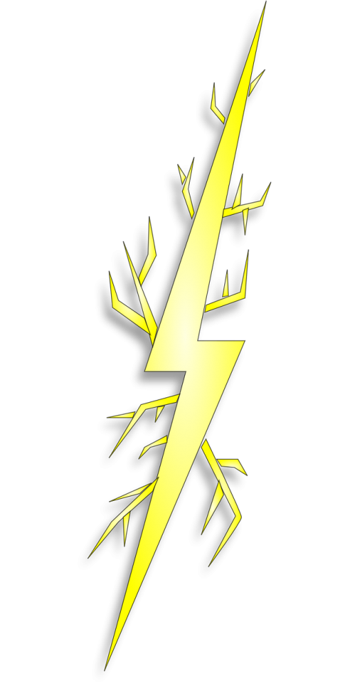 500x1000 Collection Of Free Lightning Vector Drawing. Download On Ubisafe