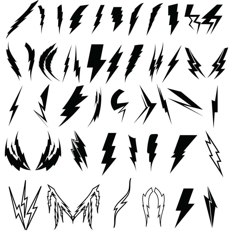 736x736 Drawn Lightning Vector Free Collection Download And Share Drawn