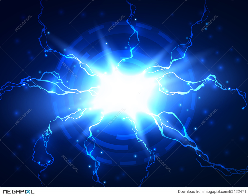 800x630 Abstract Blue Lightning Vector Science Background Illustration