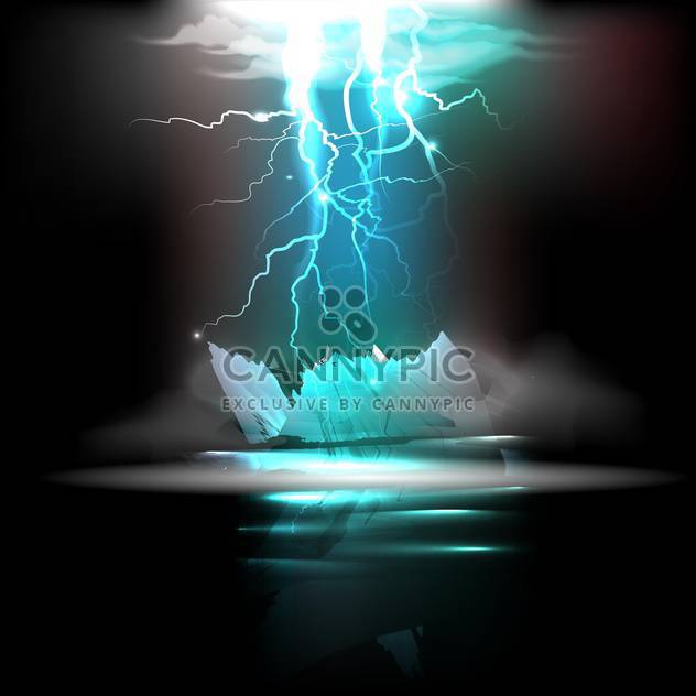 632x632 Vector Lightning In Night Illustration Free Vector Download 130346