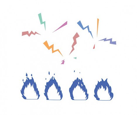 468x395 Fire And Lightning Vectors Stock In Format For Free Download 328.77kb