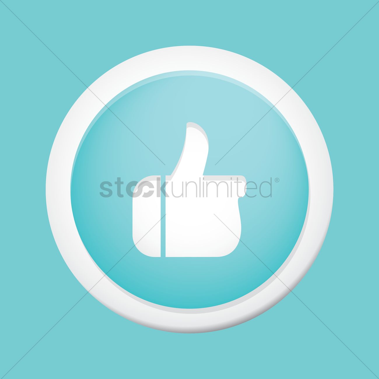1300x1300 Thumb Up Like Button Vector Image