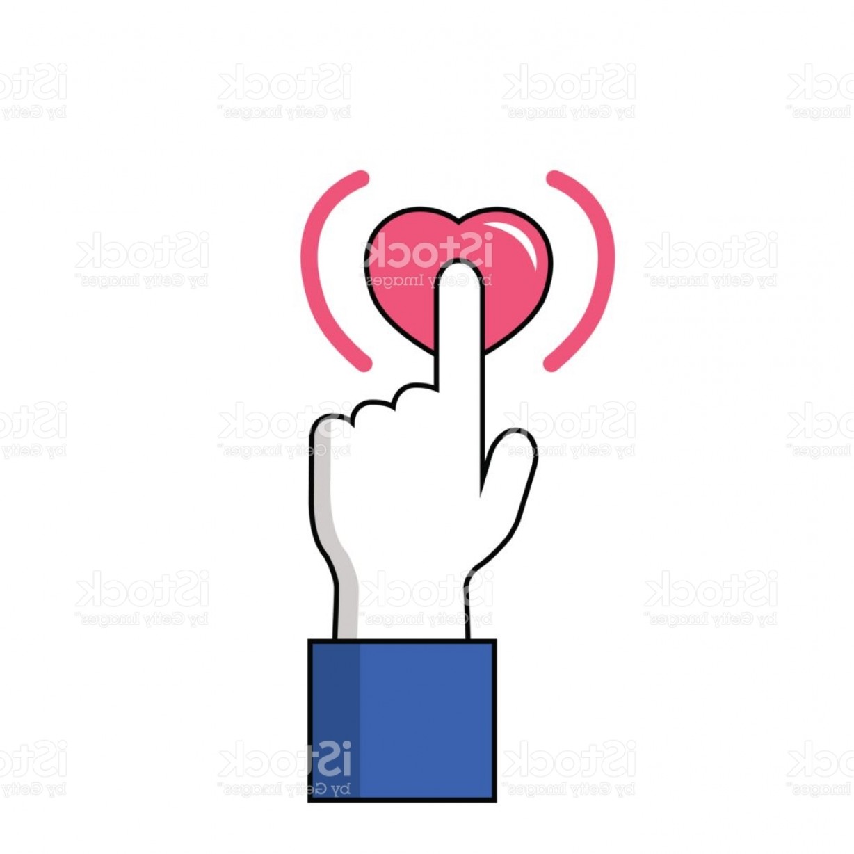1228x1228 Facebook Hand On Like Button Vector Icon On White Background Hand