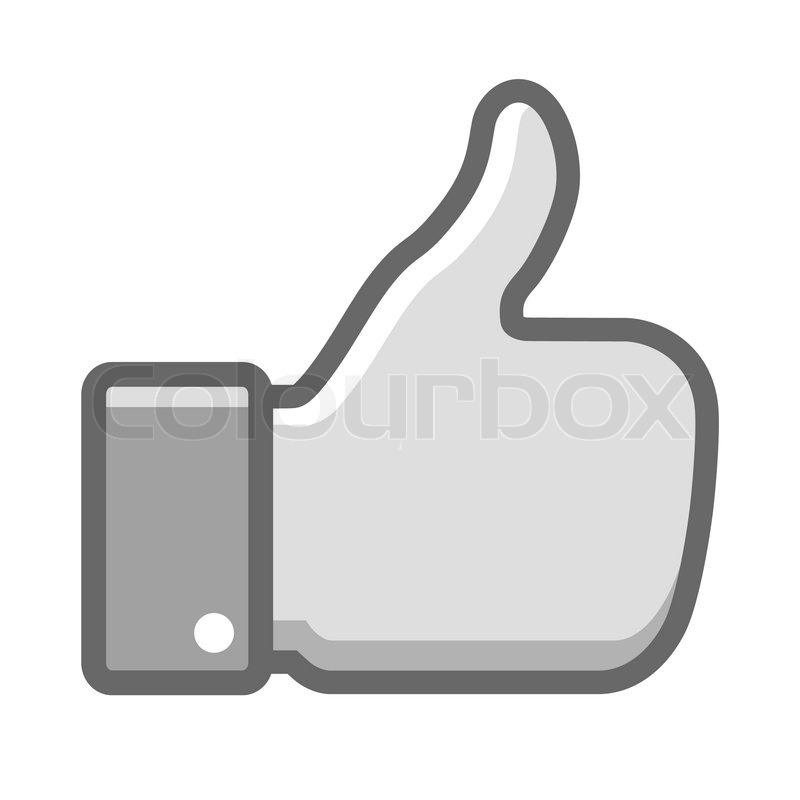 800x800 Gray Thumb Up Icon, Vector Illustration Stock Vector Colourbox