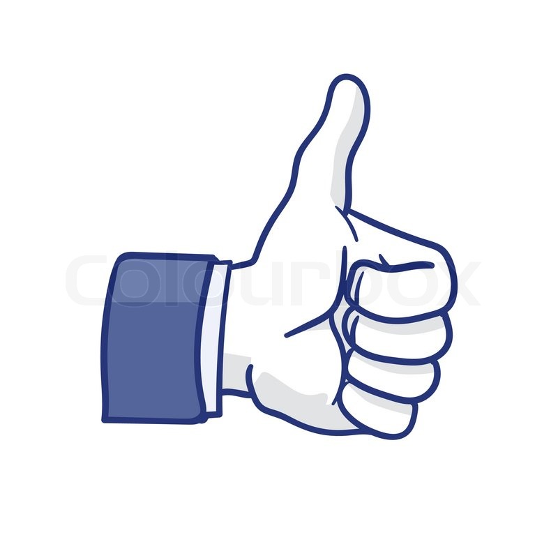 800x800 Hand Drawn Illustration Of Like Hand Icon Stock Vector Colourbox