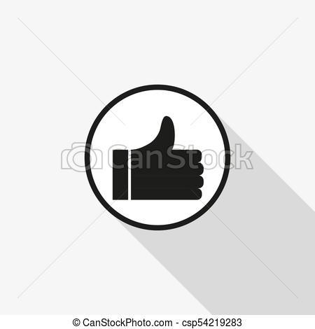 450x470 Like Icon Vector, Symbol Like, Sign Like Vector, With A Long