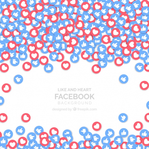 626x626 Facebook Background With Likes And Hearts Vector Free Download