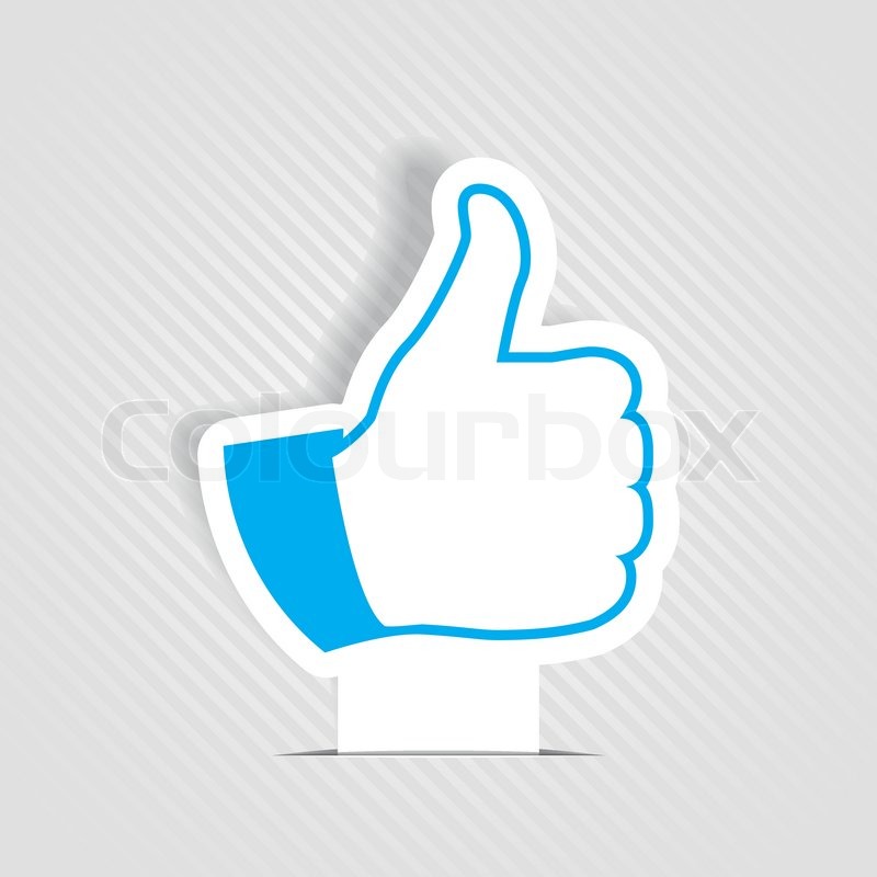 800x800 Vector Illustration Of Thumb Up Like Symbol Stock Vector Colourbox