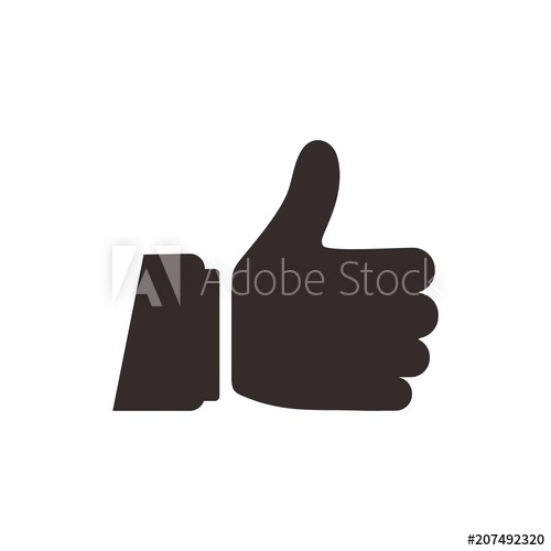 500x500 Finger Logo. Hand Icon. Like Symbol. Vector Eps 10.