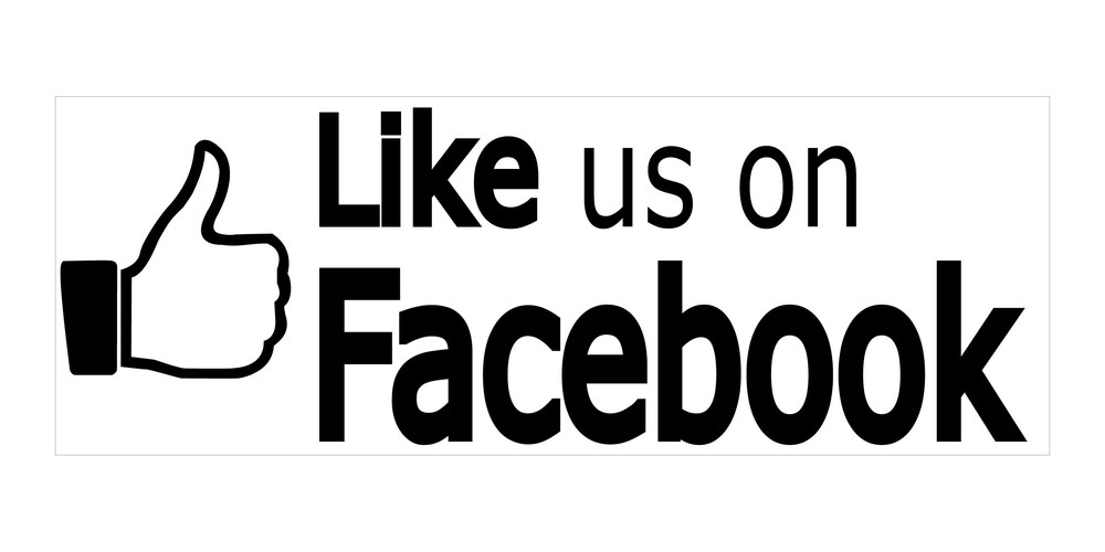 1000x500 Like Us On Facebook Vector Black And White Gallery