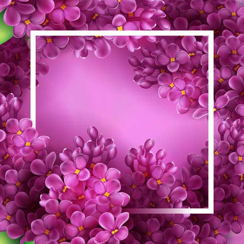 500x500 Purple Lilac Flowers Vector Background Free Download