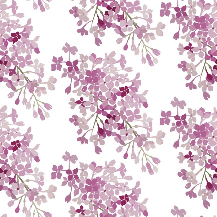 700x700 Seamless Pattern. Pink Flowers Lilac. Vector Background Banner