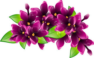 320x199 Vector Background For Design With Flowers Of Lilac Stock Vector