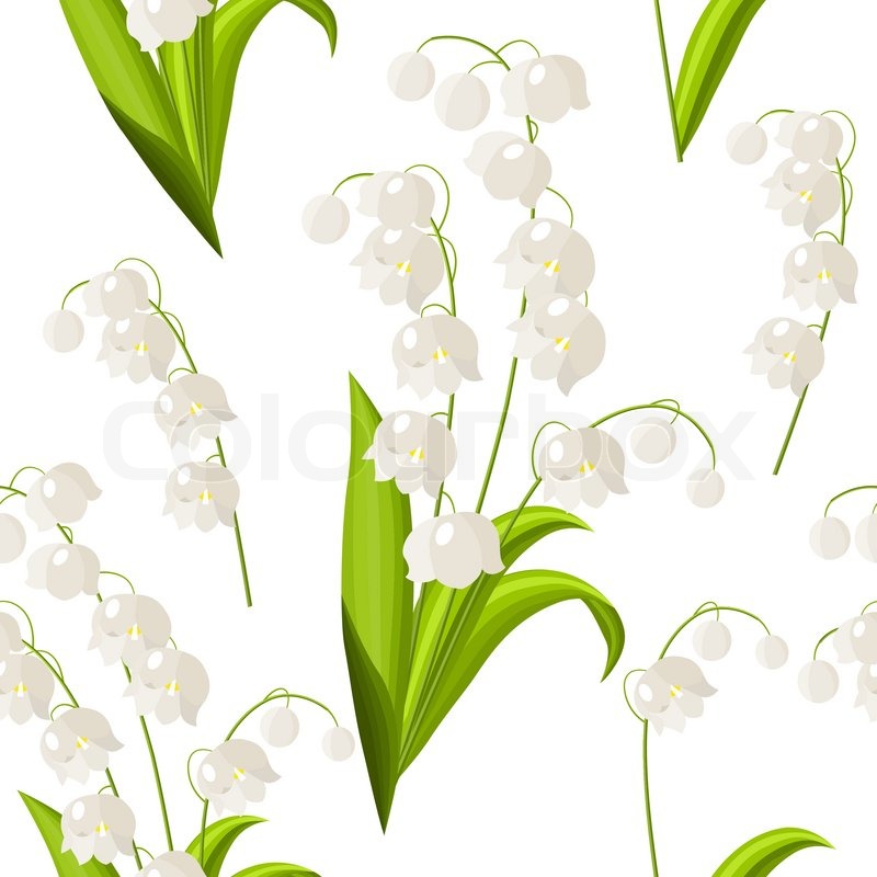 800x800 Seamless Pattern With Lily Of The Valley Stock Vector Colourbox