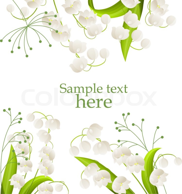 750x800 Spring Frame With Lilies Of The Valley Stock Vector Colourbox