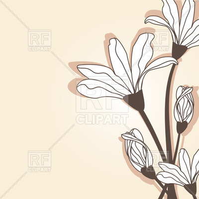 400x400 Vintage Card With Lily Vector Image Vector Artwork Of Plants And