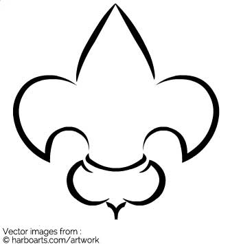 335x355 Download French Lily Artistic Outline