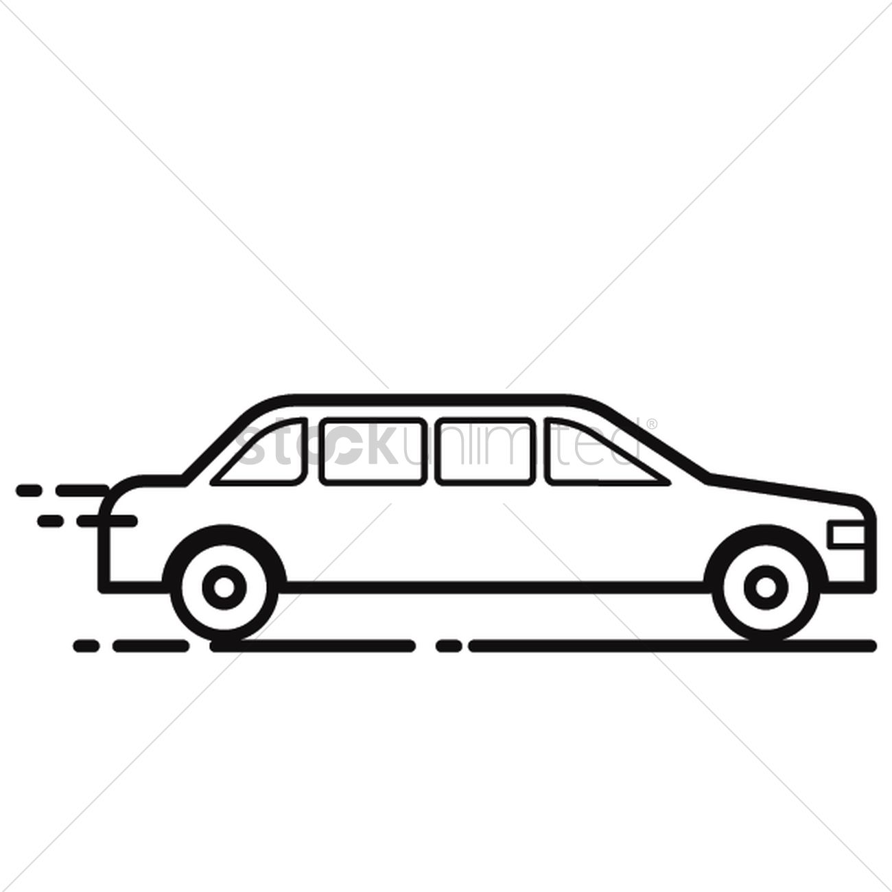 1300x1300 Limousine Vector Image
