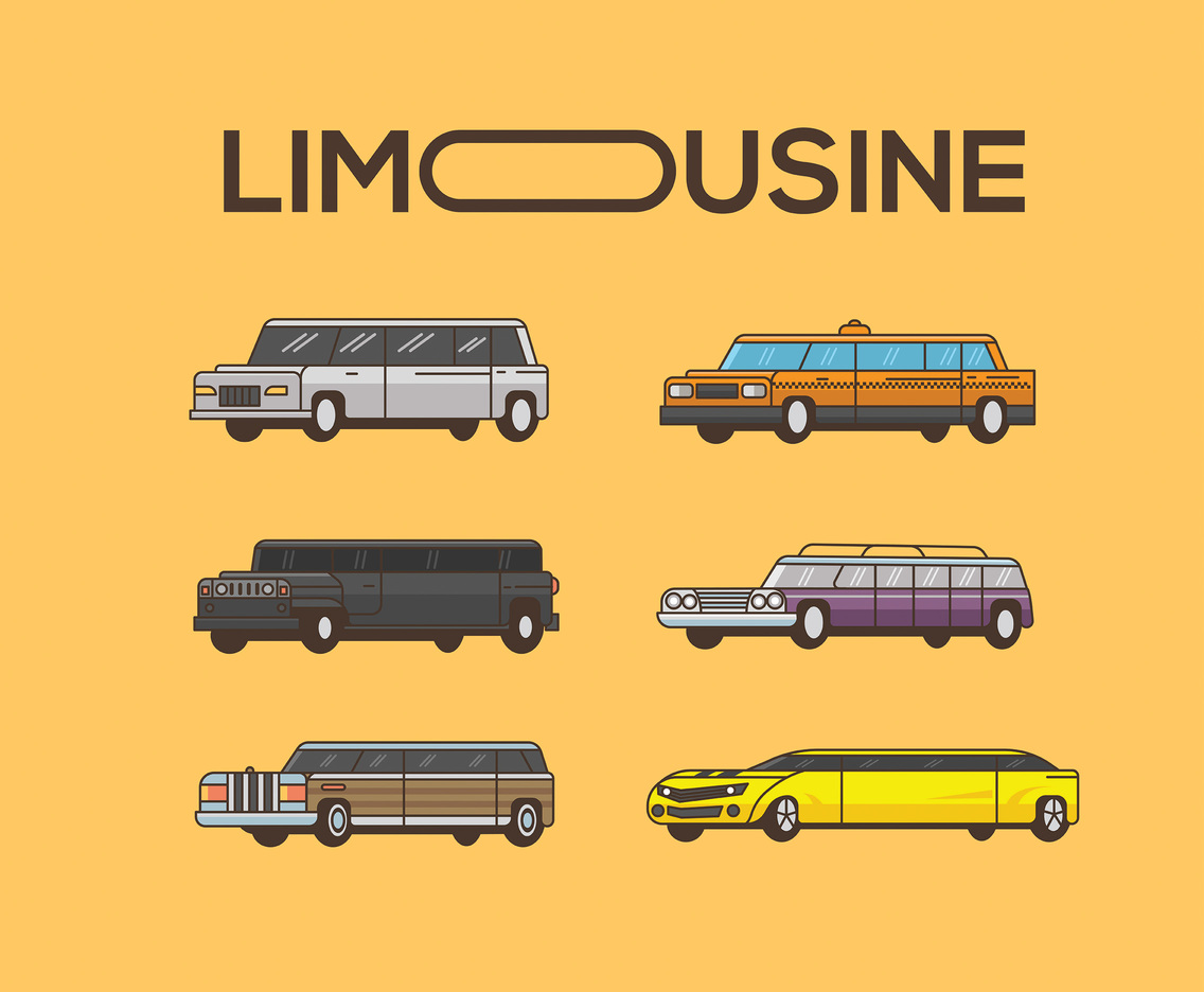 1136x936 Limousine Vector Orange Background Vector Art Amp Graphics