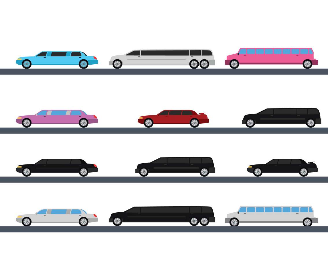 1136x936 Limousine Vector Set Vector Art Amp Graphics