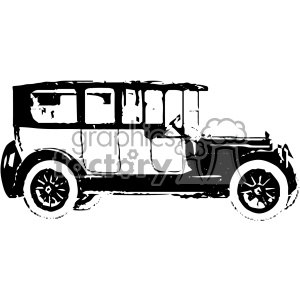 300x300 Royalty Free Old Vintage Distressed Limousine Car Retro Vector