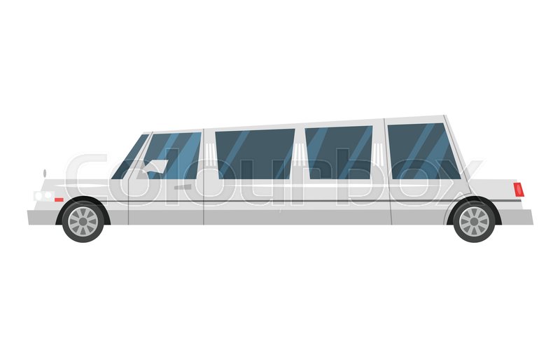 800x510 Vector Cartoon Style Illustration Of City Transport Limousine