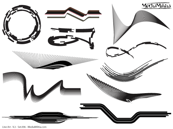 600x450 Free Line Art Vector Design Elements Set 6 Psd Files, Vectors