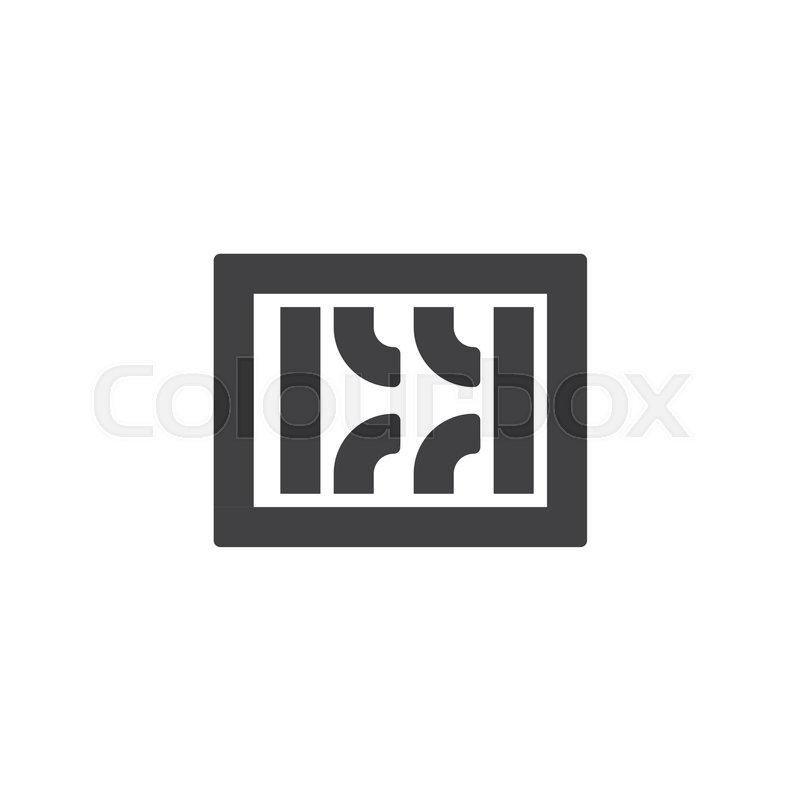 800x800 Prison Break Vector Icon. Filled Flat Sign For Mobile Concept And