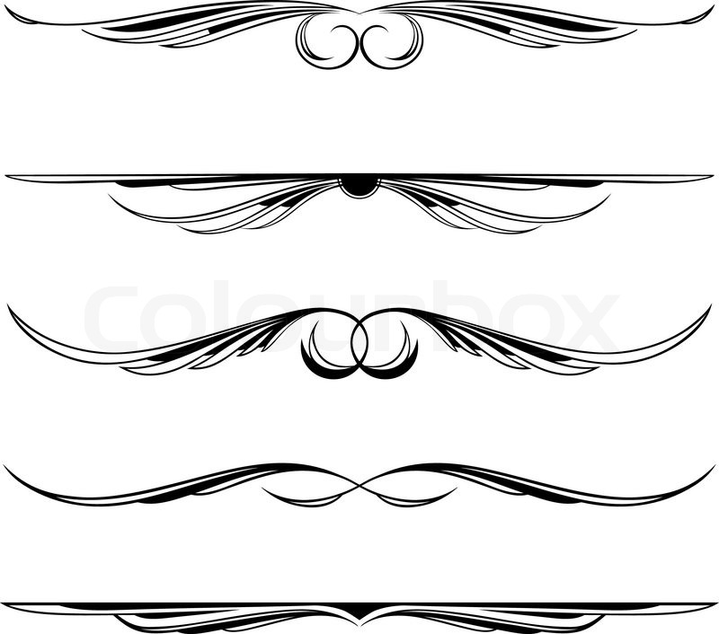 800x706 Vector Set Of Decorative Elements, Border