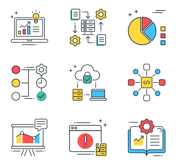600x564 Line Chart Icons