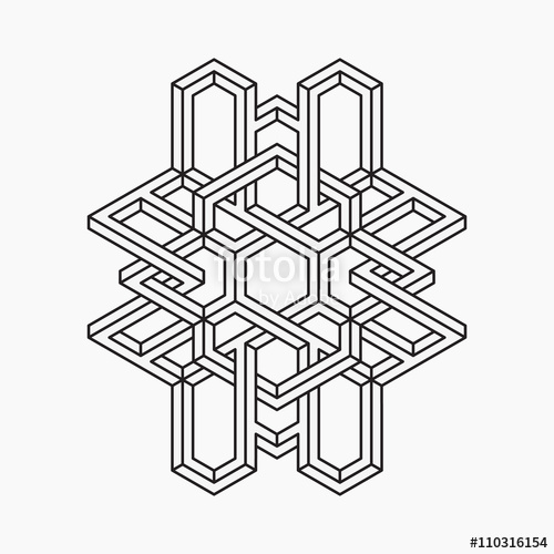 500x500 Impossible Shape. Line Design. Vector Illustration Eps 10 Stock