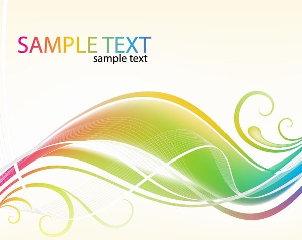 600x477 Abstract Colorful Swirl Waves Vector Background Free Vector In