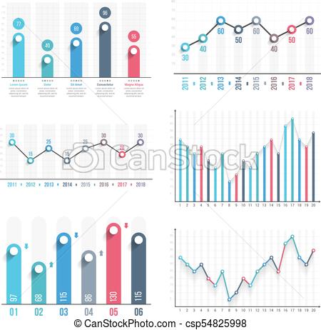 450x462 Graphs. Bar Graph And Line Graph Templates, Business Infographics